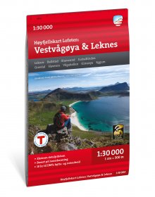 Høyfjellskart Lofoten: Vestvågøya – Leknes 1:30 000