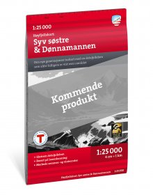 Høyfjellskart Syv søstre & Dønnamannen 1:25 000