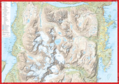 Høyfjellskart Lyngenhalvøya sør 1:25 000