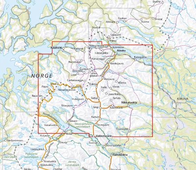 Kebnekaisefjällen & Narvik 1:100 000