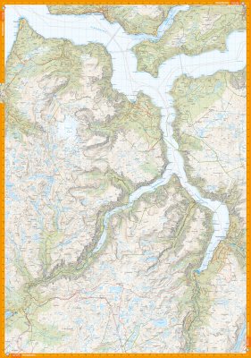 Turkart Nærøyfjorden & Lærdalen 1:50 000
