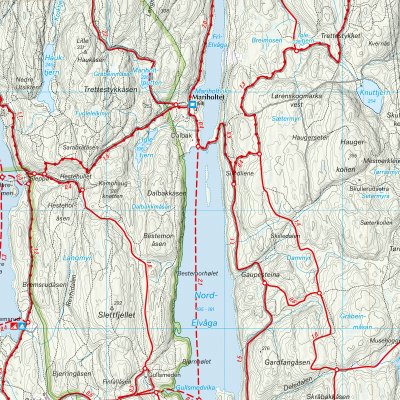 Løypekart Østmarka 1:20 000