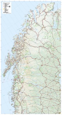 Bil- og turistkart Norge 1:1 milj 