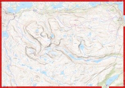 Högalpin karta Abisko, Björkliden – Riksgränsen 1:25.000