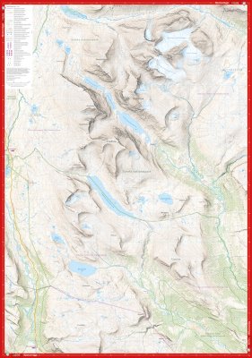 Högalpin karta Pårte & Njoatsosvágge 1:25.000