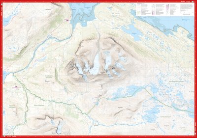 Högalpin karta Áhkká & Sarektjåkkå 1:25.000