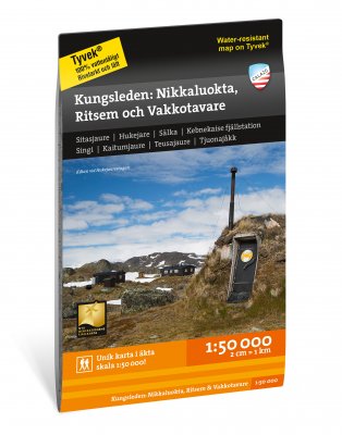 Kungsleden: Nikkaluokta, Ritsem & Vakkotavare 1:50 000