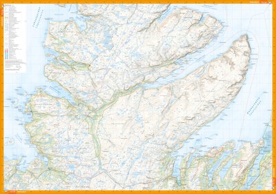 Turkart Nordkinnhalvøya 1:60.000