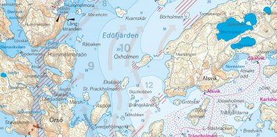 Skridskokarta Stockholms skärgård - södra 1:50.000