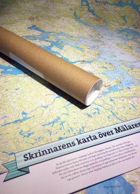 Skrinnarens väggkarta över Mälaren 1:125.000